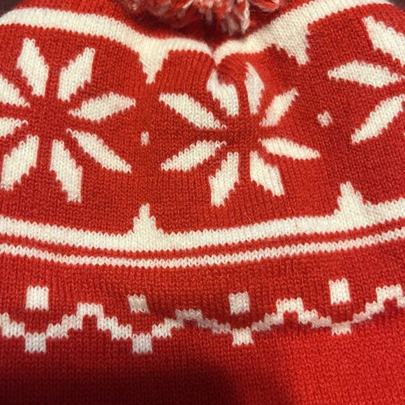 Vintage Coca-Cola Red Pom Pom Beanie Hat Made in USA Winter Knit Cap - Picture 3 of 8